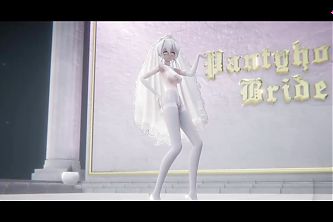 Haku - Sexy White Pantyhose Dancing (3D HENTAI)